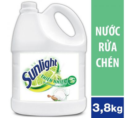 Nước rửa chén Sunlight thiên nhiên can 3,8kg  Thùng 3 can